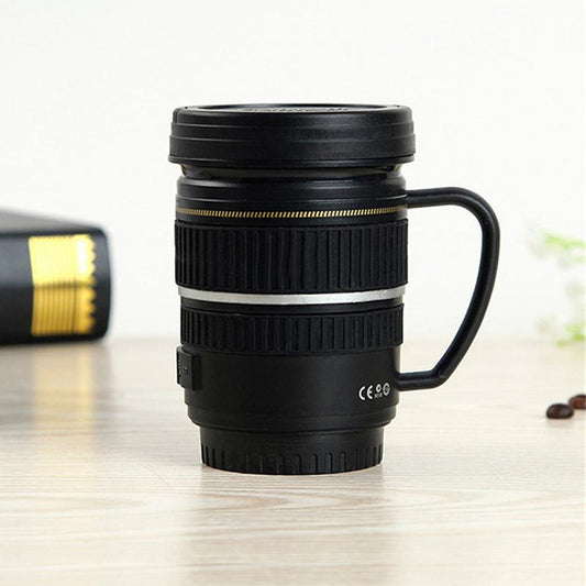 Stainless Steel Camera Lens Shaped Mugs