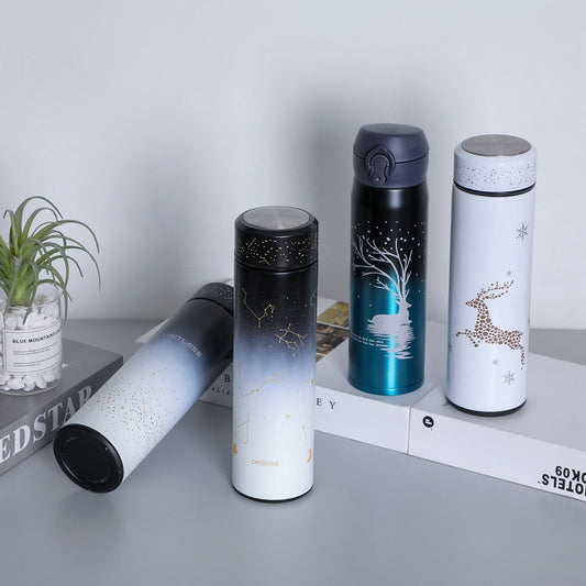 Gradient Stainless Steel Night Light Mug