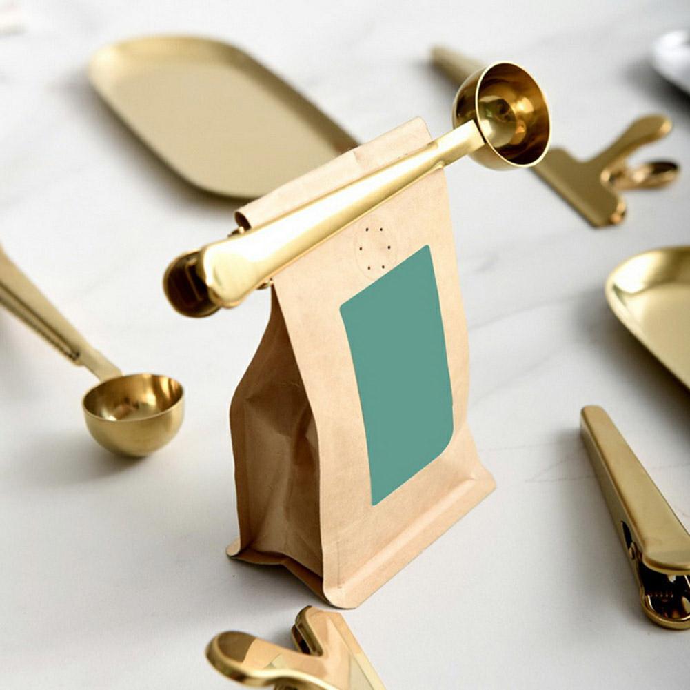 Coffee Scoop With Long Handle Sealing Clip