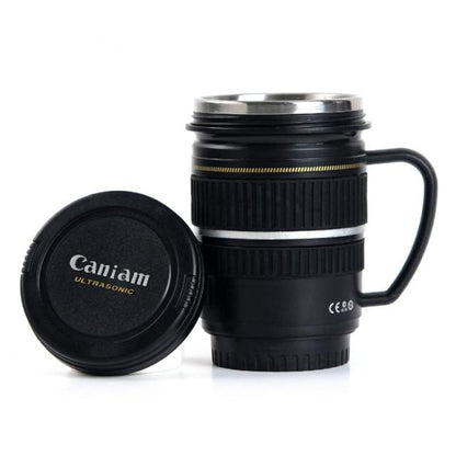 Stainless Steel Camera Lens Shaped Mugs